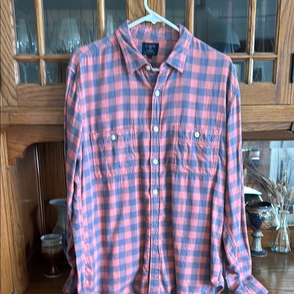 J. Crew Factory Flannel Button Down Shirt L